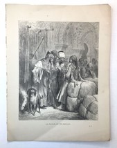 The Bashaw and the Merchant Original engraving from &quot;Fables de La Fontaine&quot; 1868 - £12.58 GBP
