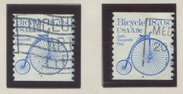 Scott 1901 - 5.9c Bicycle - Used PS1 - Pl No. 3, 4 - Off Paper - £3.93 GBP