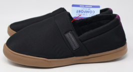 Dluxe by Dearfoams Women&#39;s Tori Slippers Black Large 9-10 NWT - £11.07 GBP