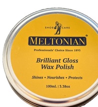 Meltonian Brilliant Gloss Wax Polish, black 100ml, nourishes, protects, ... - $14.95