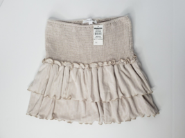 New Ava + Esme Tiered Smocked Waist Skirt Pale Sand - Medium - £27.24 GBP