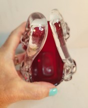 Murano Style Glass Ruby Red Purse image 4