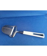 Vintage Tempo Stainless Steel Cheese Slicer/Server w/White Handle - Japan - €12,70 EUR