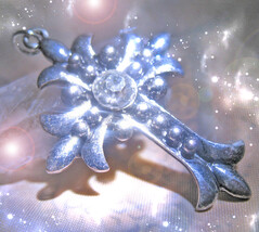 HAUNTED NECKLACE CROSS OF DIVINE RETURNING HIGHEST LIGHT COLLECT RARE MAGICK  image 2