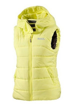 Bench Womens Reflective Yellow Trickster II Gillet Bubble Vest w Hood NWT - £33.49 GBP