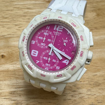 Retro Swatch Swiss Quartz Watch Montre SUIW406 Men White Chronograph New... - $84.44