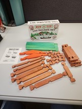Roy Toy Log Building Set &quot;The Camp&quot; Complete Set No. 9 Wooden Made in USA - £7.75 GBP