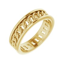 Authenticity Guarantee 
18k or 14k Yellow Gold 6.3 mm French Curb Link W... - £1,150.51 GBP+