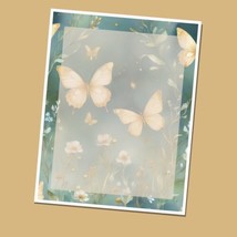 Butterflies #03 - Lined Stationery Paper (25 Sheets)  8.5 x 11 Premium P... - £9.40 GBP