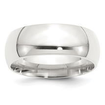 Silver 8mm Comfort Fit Size 12.5 Band QCF080 - £72.33 GBP