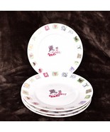 Vintage Gibson Snowman Kitchen Small Plates Household Set of 4 - $13.48