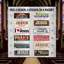 Faith, Jesus, Religious Bumper Sticker or Magnet | Jesus Christ Decal - €3,36 EUR+