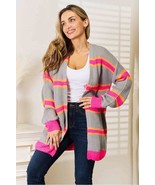 Woven Right Ribbed Long Sleeve Cardigan - £38.87 GBP