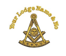 Masonic Past Master emblem with Lodge Info Custom Embroidered Polo Shirt - £27.32 GBP+