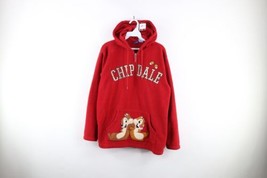 Vintage 90s Disney Womens XL Spell Out Chip Dale Rescue Rangers Fleece Hoodie - £47.30 GBP