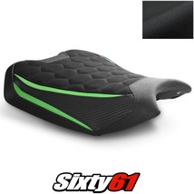 Kawasaki ZH2 Seat Cover 2020-2022 2023 Front Black Green Luimoto Tec-Grip Suede - $211.15