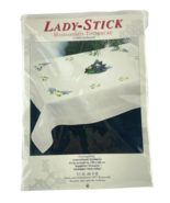 German Lady-Stick Tablecloth Floral Embroidery Kit 151&quot;L x 63&quot;W The Gree... - $34.60
