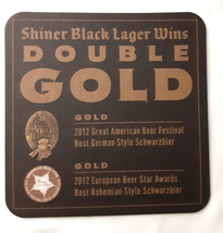 Shiner Texas Craft Beer 3 Individual Coasters Double Gold Texas Heat Sur... - £5.42 GBP