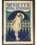 MESSETT&#39;S MUSICAL ENTERTAINERS (c.1920) Linen-Backed Vaudeville Poster N... - €303,95 EUR