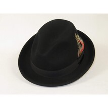 Men's Broner Wool Hat Classic Soft Fedora SCORSESE 73-781 Black image 4