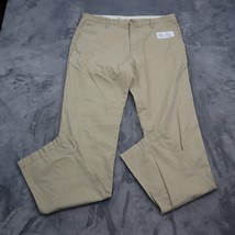 Lacoste Pants Mens 33 Khaki Regular Fit Straight Leg Casual Button Zip Bottoms - $25.72
