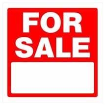 Hillman 843384 for Sale Sign with Space for Fill in, Red and White Heavy... - $28.02 CAD