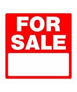 Hillman 843384 for Sale Sign with Space for Fill in, Red and White Heavy... - $28.02 CAD