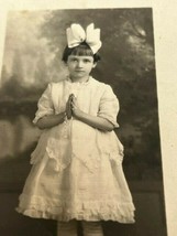 Real Photo Postcard antique 1900s vtg Post Card Haunted Ghost Loretta Cole dress - £13.38 GBP