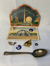 1939 New York Worlds Fair Mixed Memorabilia Lot Needle Book Postcard Spoon ETC - £23.59 GBP