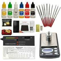 PuriTEST Gold Silver Acid Testing Kit Electronic Scale Diamond Tester Digital - £51.50 GBP