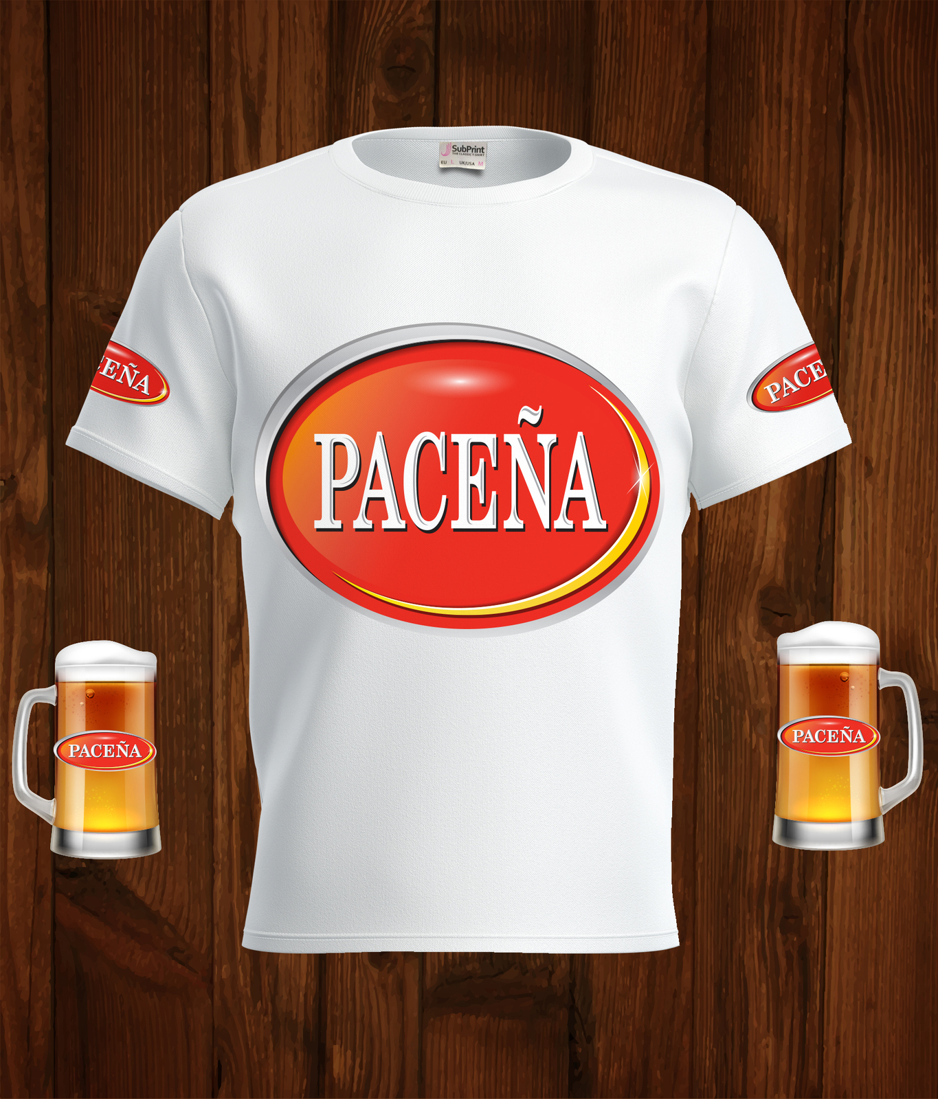 Pacena  Beer White T-Shirt, High Quality, Gift Beer Shirt