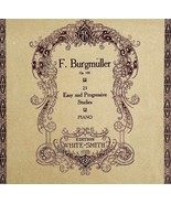 Burgmuller 25 Progressive Studies 1905 Piano Instruction Book 1st Editio... - $27.43 CAD