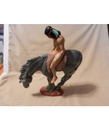 Painted Ceramic Tired Indian on Horseback End of the Trail by Sheree Made  - £56.06 GBP