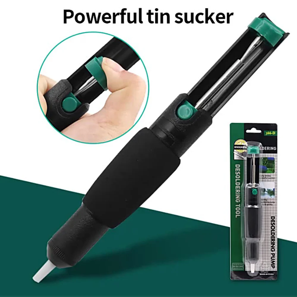Desoldering Pump Manual Solder Sucker with Sponge Cover Portable Tin Suc... - $135.06