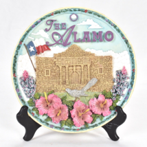 The Alamo Texas 3D Vintage Ceramic Wall Plate Decor 8&quot; Raised Relief MC Art Co - £27.68 GBP