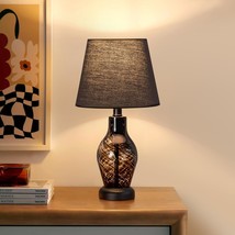 Bedside Table Lamp, 14 Inch Glass Lamp For Living Room, Wine Bottle Shape Body,  - £46.32 GBP