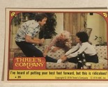 Three’s Company trading card Sticker Vintage 1978 #35 John Ritter Suzann... - $2.48