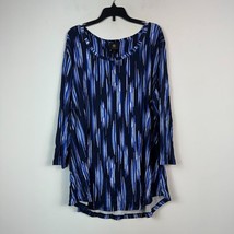 JM Collection Womens XL Blue Brush Sky 3/4 Sleeve Blouse Top NWT F26 - £15.65 GBP