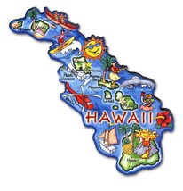 Hawaii The Aloha State Artwood Jumbo Fridge Magnet - £6.77 GBP
