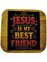✝️ Christian Refrigerator Magnet – “Jesus Is My Best Friend” – Red &amp; Gol... - $6.62 CAD