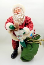 Kurt Adler Fabriche Santa Claus Teddy Bear Stocking - £23.97 GBP