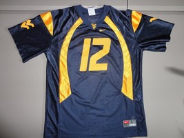 Nike 12 West Virginia Mountaineers NCAA Screen Football Jersey Youth L EXCELLENT - £18.85 GBP
