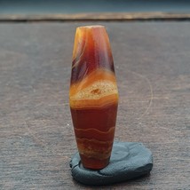 Antique Crystalized Agate Bead Middle Eastern Natural Red Agate Amulet - £70.16 GBP