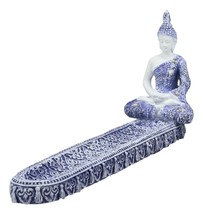 Terracotta Thai Buddha Amitabha Meditating in Dhyana Mudra Incense Holde... - $19.99