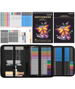 EGOSONG 73 Drawing Set Sketching Kit，Pro Art Sketch Supplies with 3-Colo... - $28.43