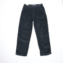NOS Vintage Gap Mens 34x30 Relaxed Fit Pleated Cuffed Corduroy Chino Pants Black - £71.01 GBP