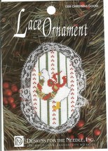 CHRISTMAS GOOSE Lace Ornament Cross Stitch Kit Designs for the Needle - Started - $8.47
