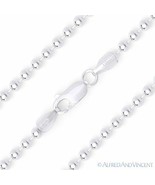 3.4mm Polished Ball Bead Link Italian Chain Bracelet .925 Italy Sterling... - £22.70 GBP+