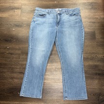 Lee Women&#39;s Petite Size 20P Blue Regular Fit Straight Leg Mid Rise Stretch Jeans - £8.87 GBP
