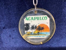 Vintage Souvenir Keyring Acapulco Mexico Keychain Corona Beach Club Porte-Clés - £3.23 GBP